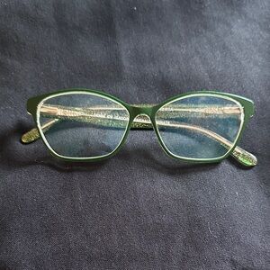 BCBGMaxAzria Green Glasses Isadora emerald glitter, sold for frames
